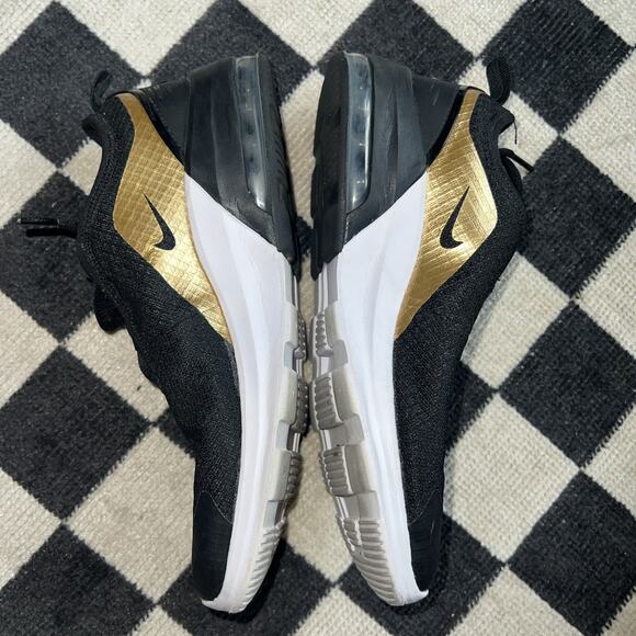 Nike AQ2743 012 Air Max Motion Black Gold Kids 5.5Y‎ Athletic Running Sneakers - Picture 3 of 9